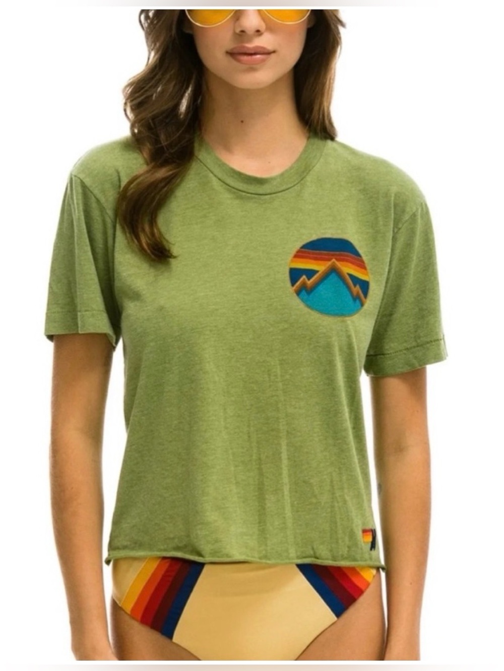Aviator Nation Mountain Boyfriend Tee M